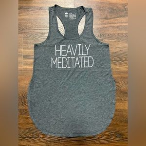 Heavily Meditated yoga tank top - size L